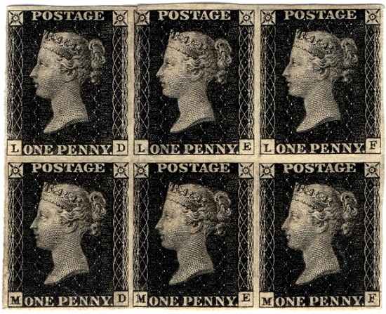 اولین تمبر پستی جهان