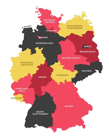 نقشه ایالت های آلمان - ایالات آلمان